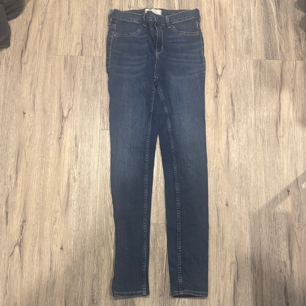 Free People Dark Blue Skinny Jeans